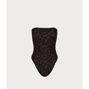 SAME Los Angeles One Piece Swimsuit Leopard Print Size L New With Tags